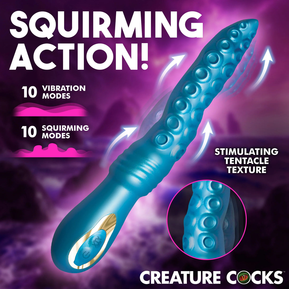 Vibrateur Tenta-Squirm à Mouvements de Va-et-Vient