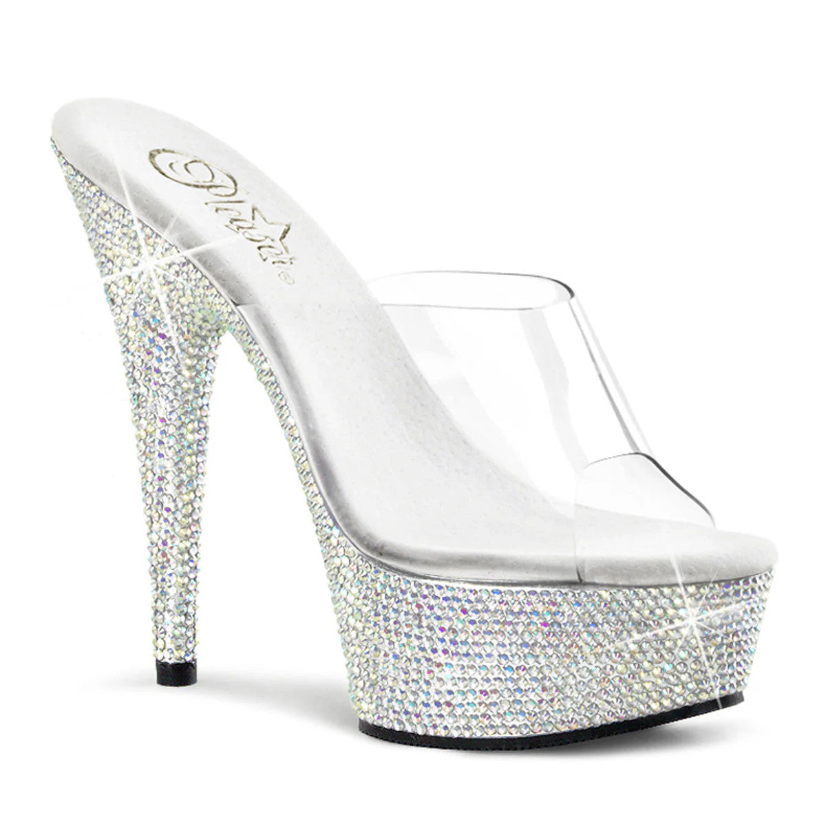Jeweled Platform Sandals 6" Heel Pleaser Shoes - Boutique Séduction
