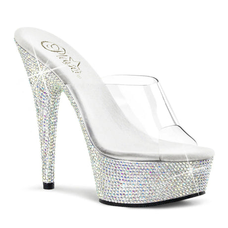 Jeweled Platform Sandals 6" Heel Pleaser Shoes - Boutique Séduction