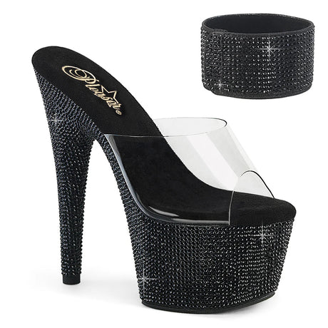 Plartform Sandals Bejeweled 7" Heel Pleaser Shoes - Boutique Séduction