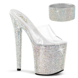 Platform Sandals Bejeweled 8" Heel Pleaser Shoes - Boutique Séduction