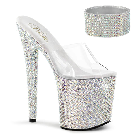 Platform Sandals Bejeweled 8" Heel Pleaser Shoes - Boutique Séduction