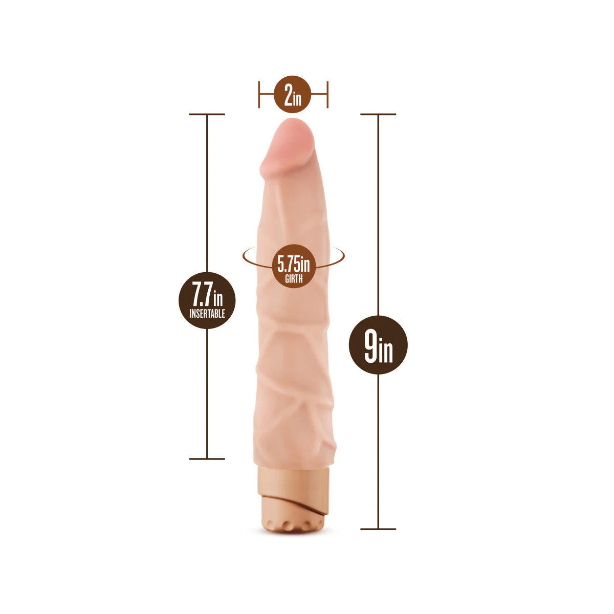 Dr. Skin - Vibe1 9in Realistic Vibrator - Boutique Séduction