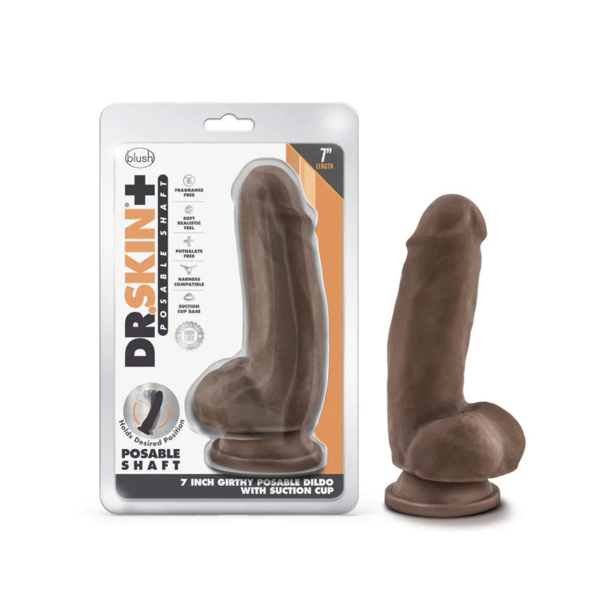 Dr. Skin - 7in Realistic Dildo with Posable Shaft - Boutique Séduction