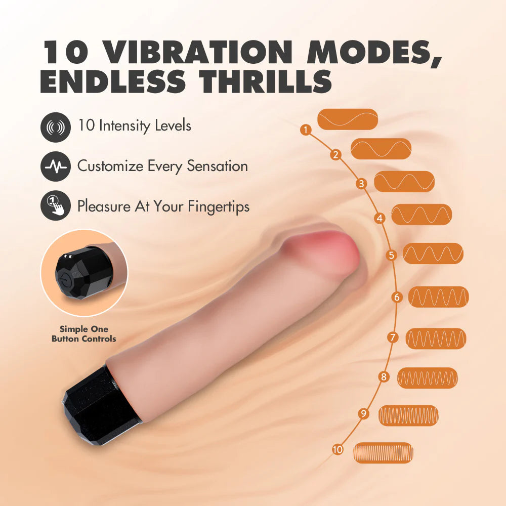 Dr. Avery 7.5" Realistic Vibrating G-Spot Dildo