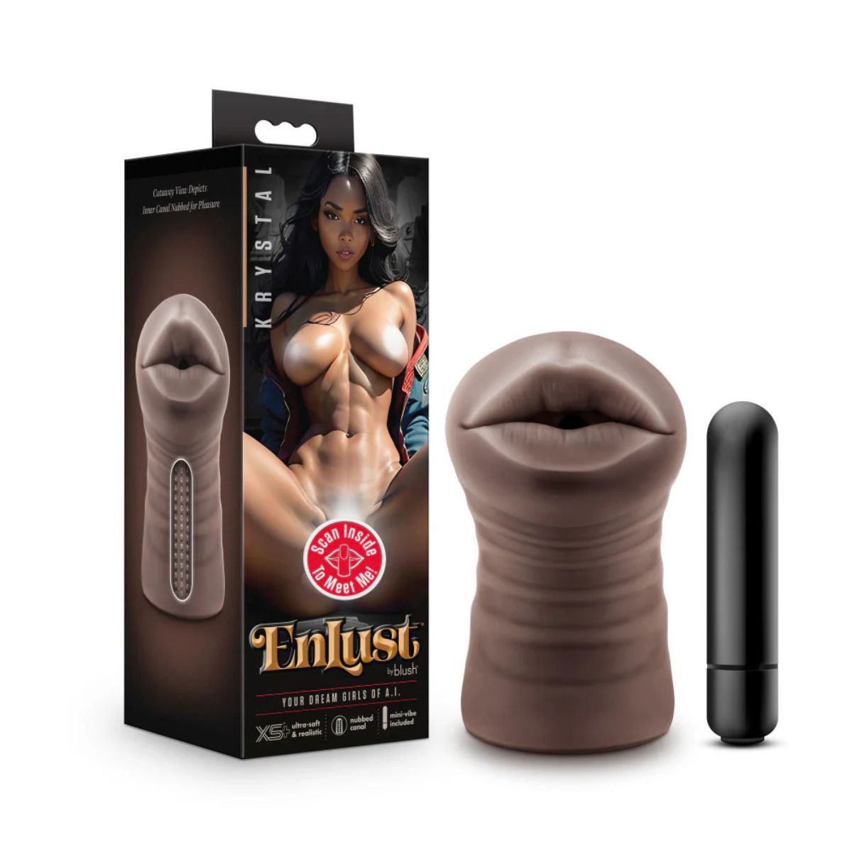EnLust Krystal Vibrating Masturbator | Soft X5® Plus Design