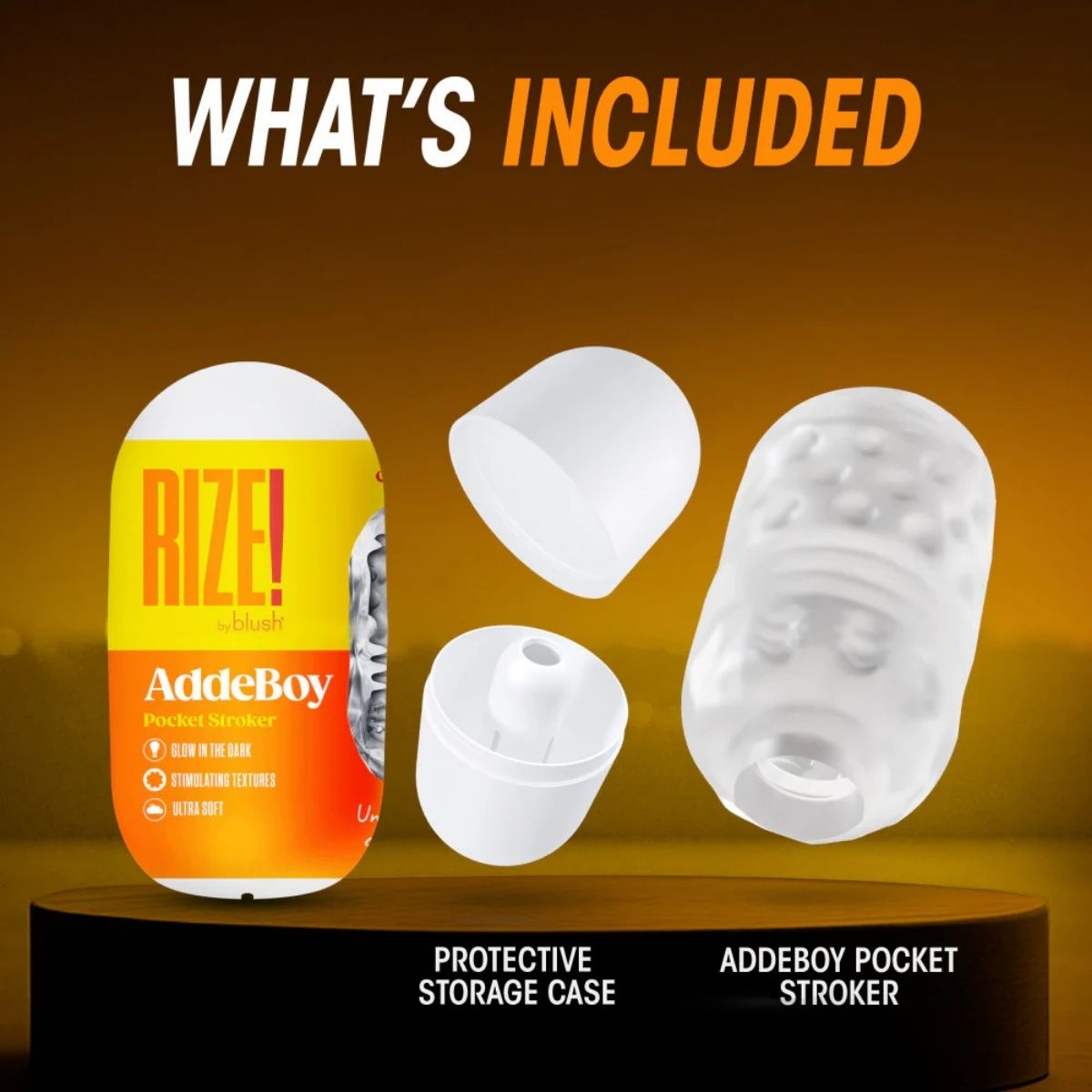 Rize AddeBoy Pocket Stroker | Textured Glow Design