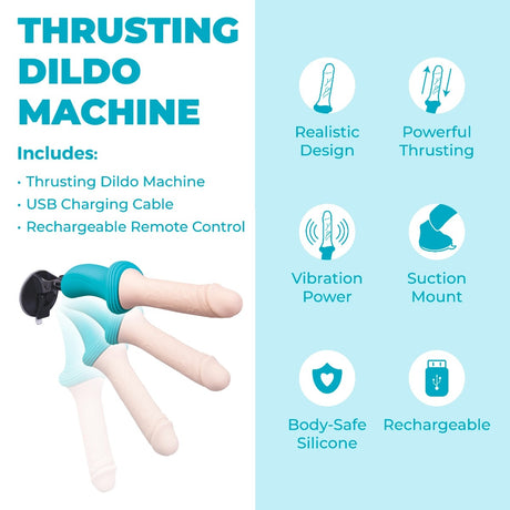 Machine Sexuelle avec Dildo Réaliste Va-et-Vient