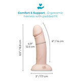 Ensemble de Strap-On Dildo Réaliste Vibrant