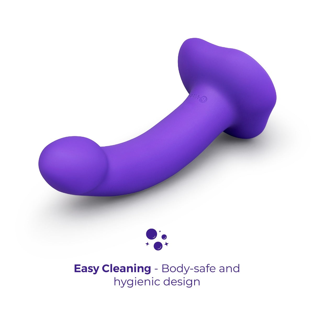 Ensemble Strap-On Dildo Vibrant Incurvé de 6,5po