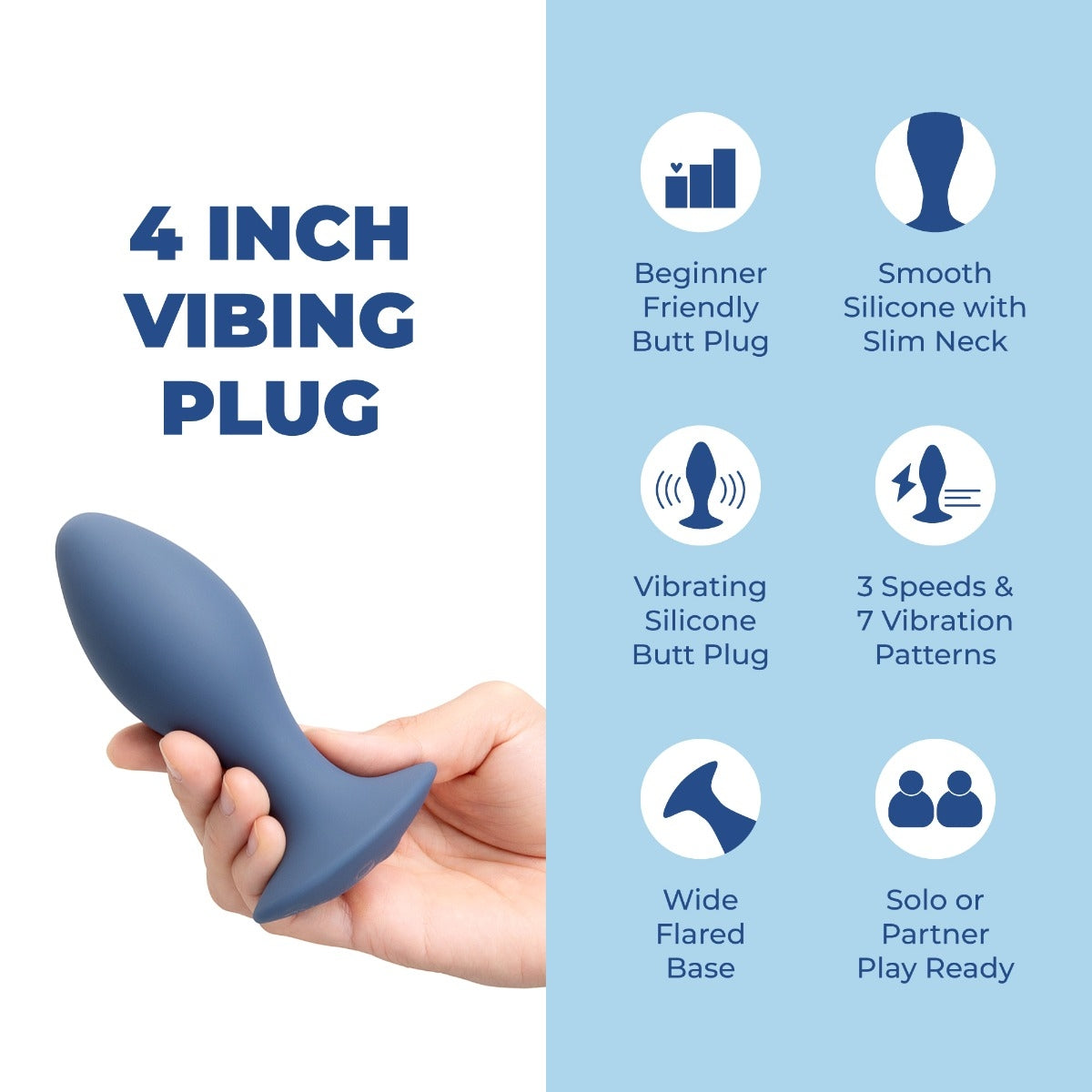Plug Anal Vibrant de 4 pouces