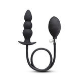 Beaded Inflatable Anal Plug with Hand Pump