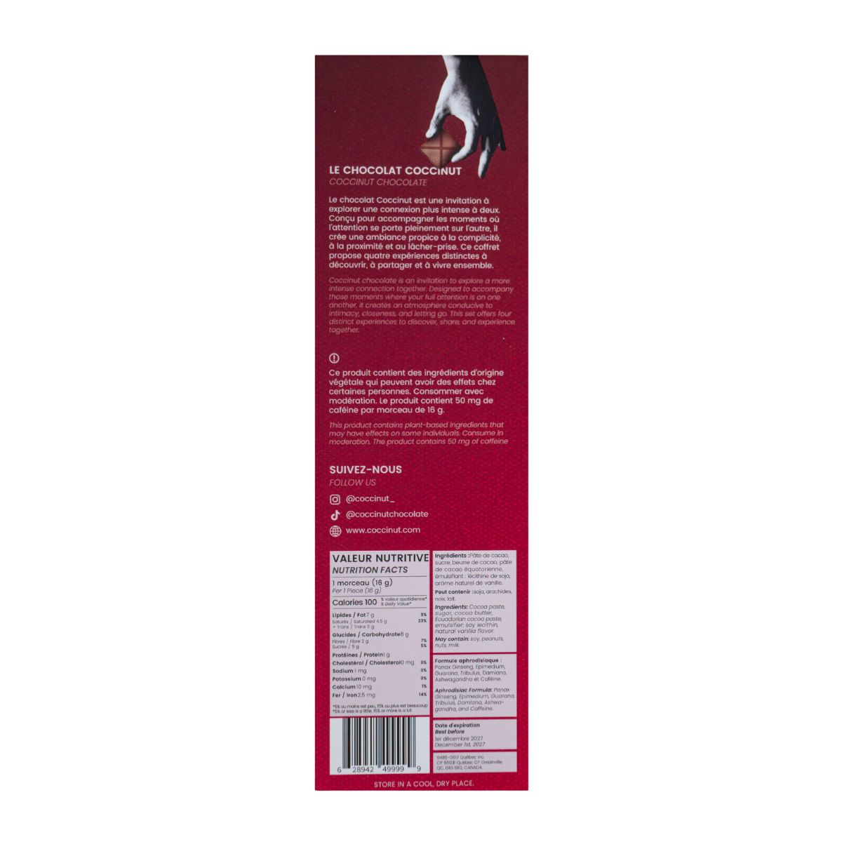 Aphrodisiac Gourmet Chocolat Coccinut - Boutique Séduction