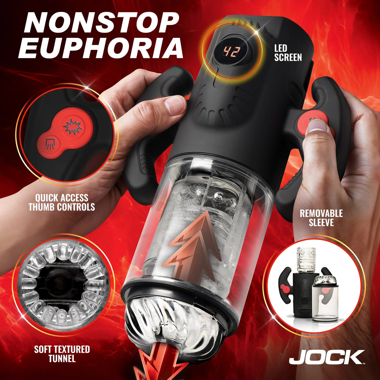 Jock - Turbo Max Spinning, Thrusting, & Sucking Masturbator - Boutique Séduction