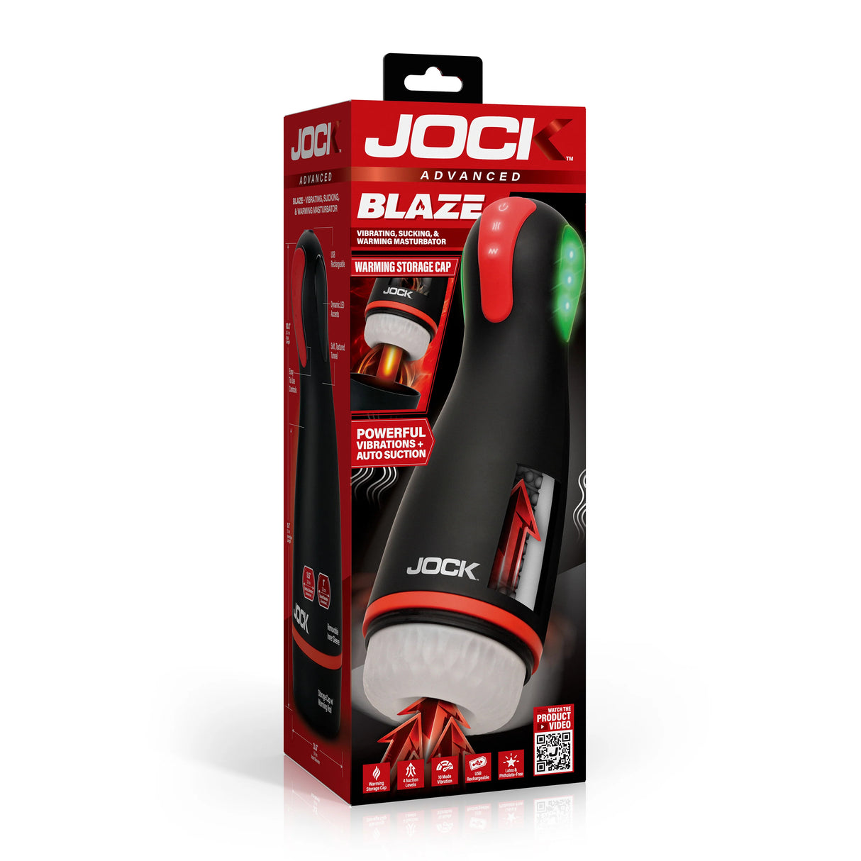 Masturbateur Blaze Vibrant, à Succion & Chauffant