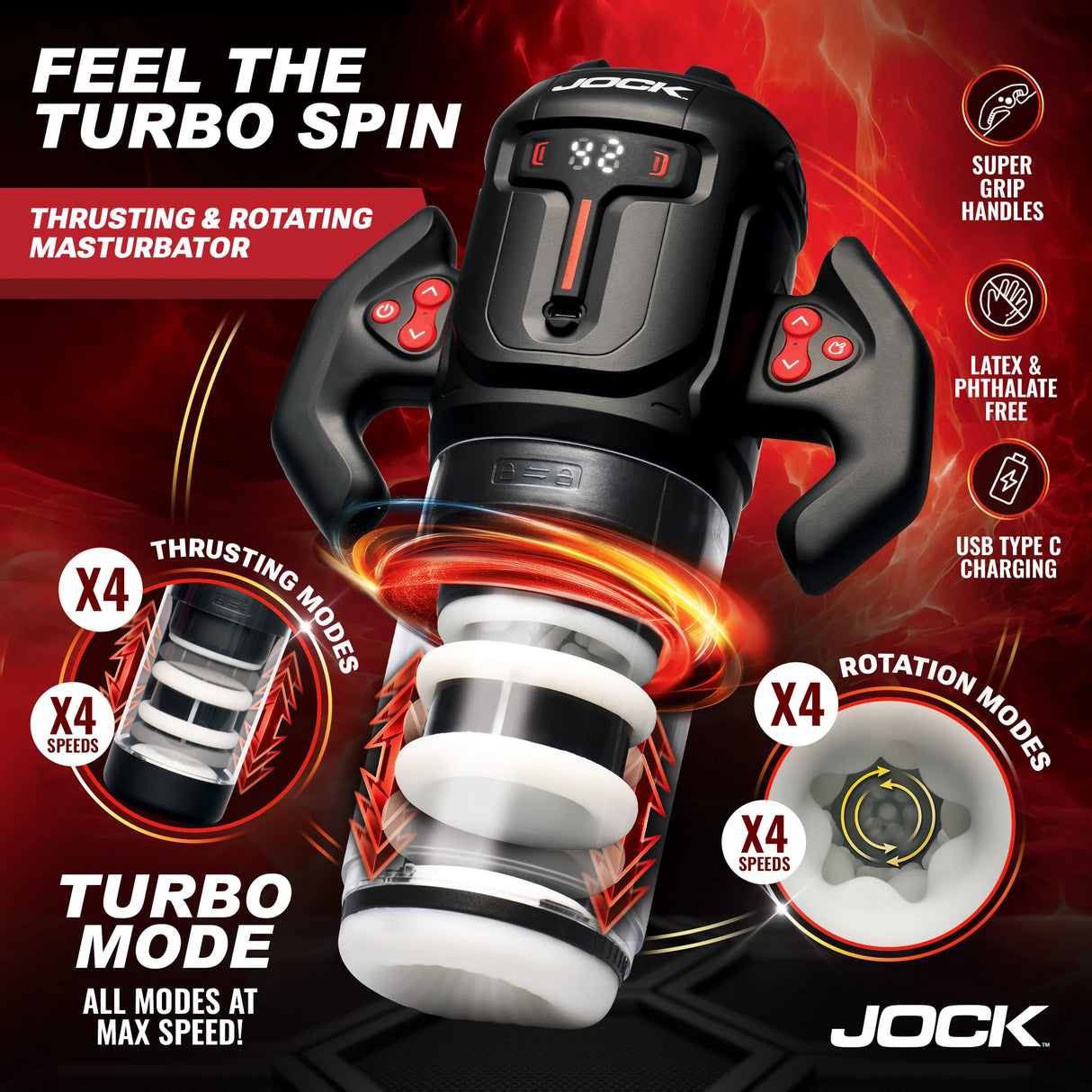 Masturbateur Turbo Spin Rotation & Va-et-Vient