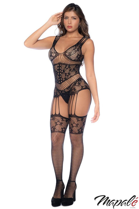 Celestial Sparkle Rhinestone Cincher Bodystocking