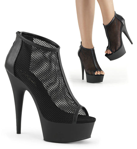 Pleaser Shoes - Platform Peep Toe Bootie 6" Heel - Boutique Séduction