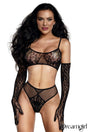 Dreamgirl International - Leopard Lace 3Pc Set - Boutique Séduction