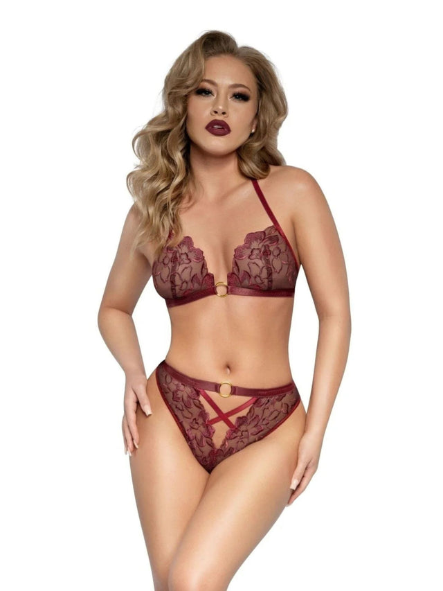Dreamgirl International - 2Pc Floral Lace Set - Boutique Séduction