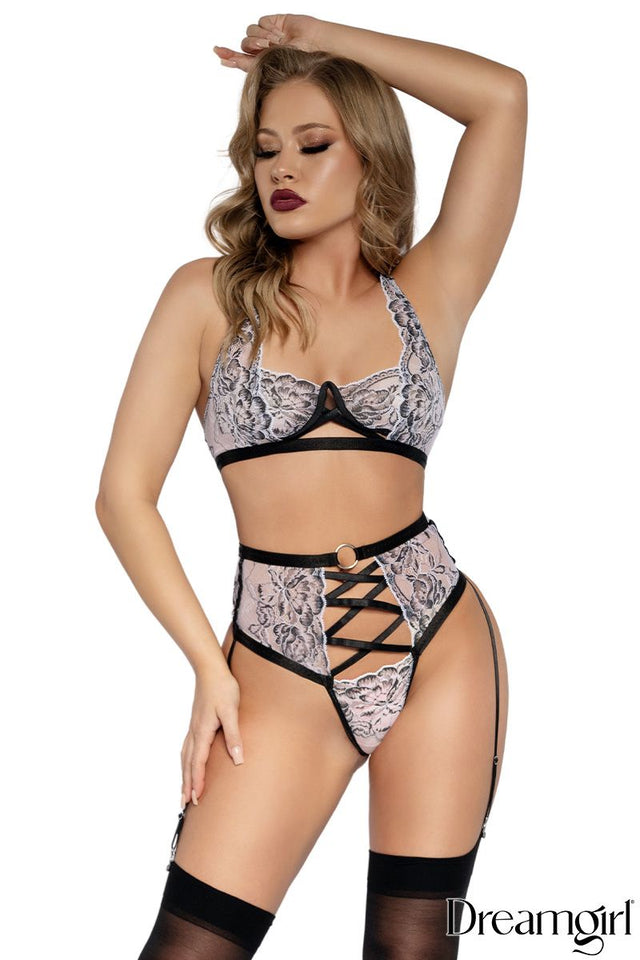 Dreamgirl International - 2Pc Floral Lace Set - Boutique Séduction