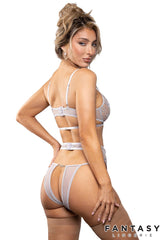 Fantasy Lingerie - 3Pc Floral lace Set - Boutique Séduction