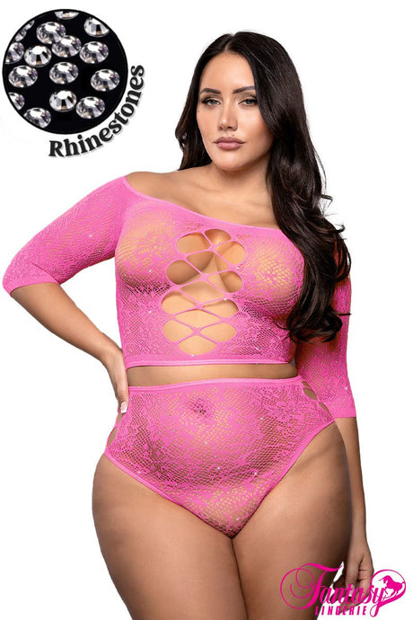 Fantasy Lingerie - Rhinestone 2Pc Set - Boutique Séduction