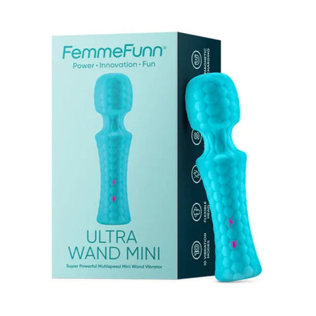 FemmeFunn - Ultra Wand Mini Multispeed Mini Wand Vibrator - Boutique Séduction