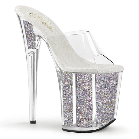 Pleaser Shoes - Glitter-filled Platform Sandal 8" Heel - Boutique Séduction