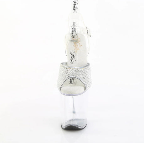 Platform Ankle Strap with Rhinestone 8" Heel