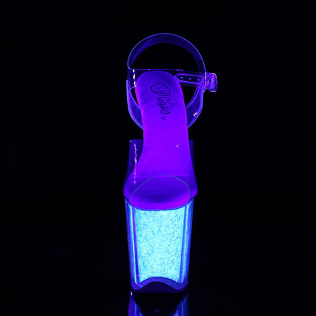 UV reactive Sandal 8" Heel Pleaser Shoes - Boutique Séduction