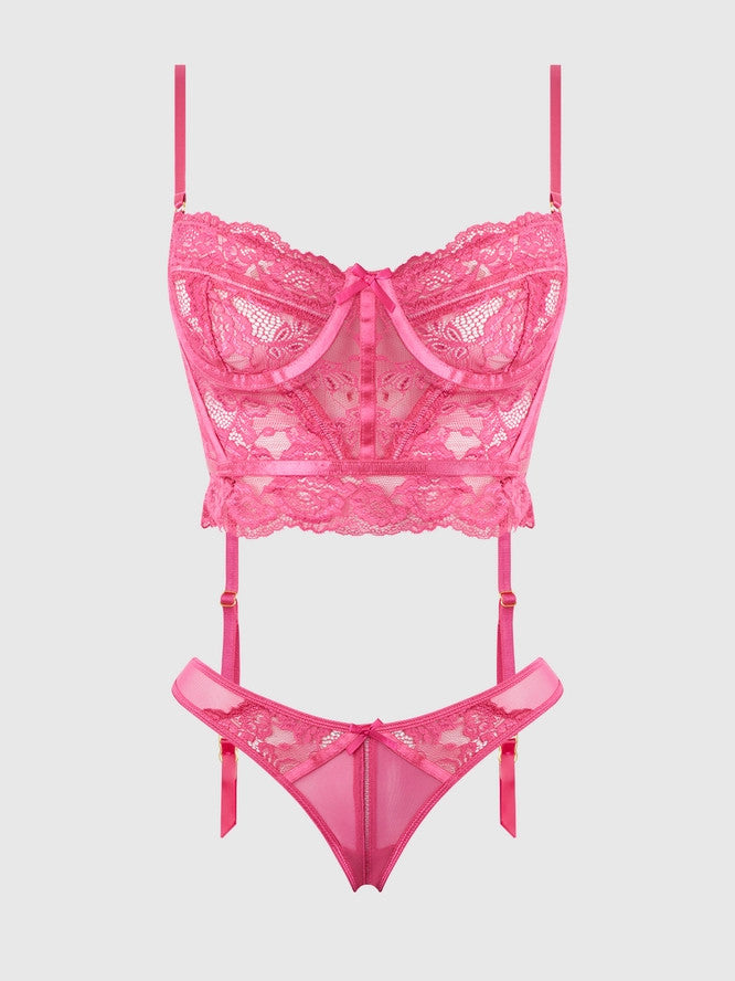 Harlow 2pc Lace & Mesh Set House Of Desire - Boutique Séduction