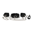Miss Morgane Wrist to Collar Restraints Set | Pearlescent PU & Velvet