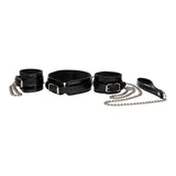 Miss Morgane Wrist to Collar Restraints Set | Pearlescent PU & Velvet