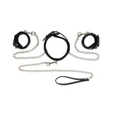 Miss Morgane Wrist to Collar Restraints Set | Pearlescent PU & Velvet