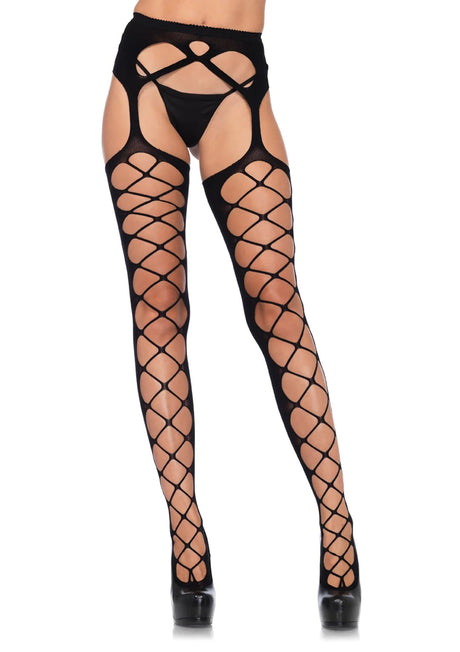 Leg Avenue - Net Garter Stockings - Boutique Séduction