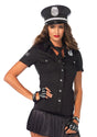 Leg Avenue - Police Shirt with Badge Accents and Tie - Boutique Séduction