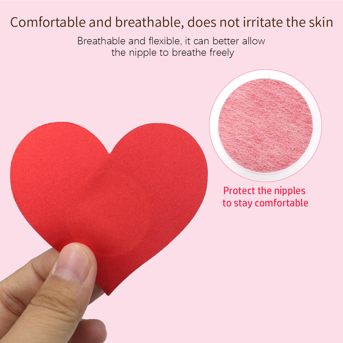 Heart Satin Pasties Seduction - Boutique Séduction