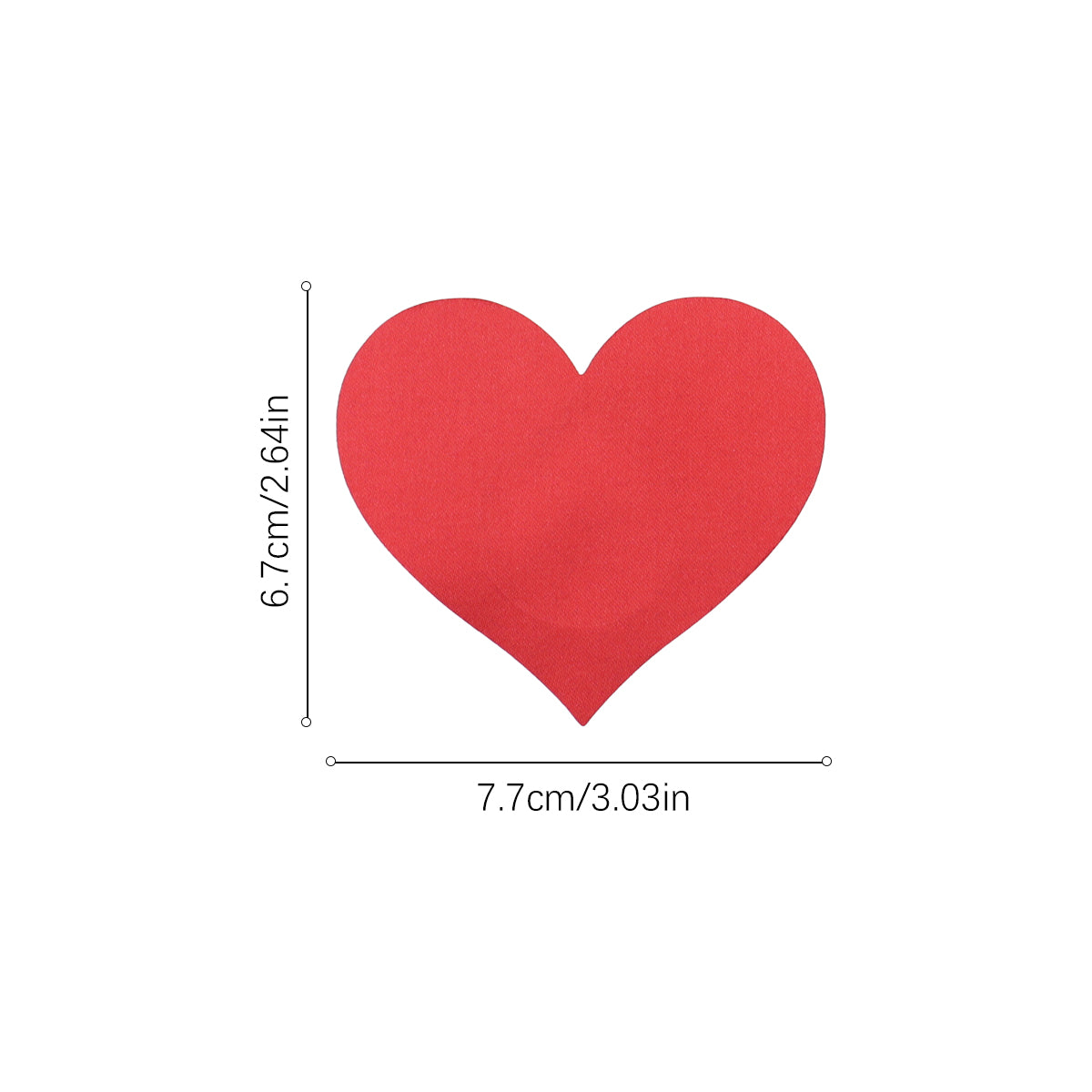 Heart Satin Pasties Seduction - Boutique Séduction