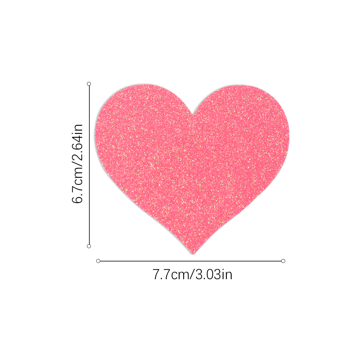 Glitter Heart Pasties Seduction - Boutique Séduction
