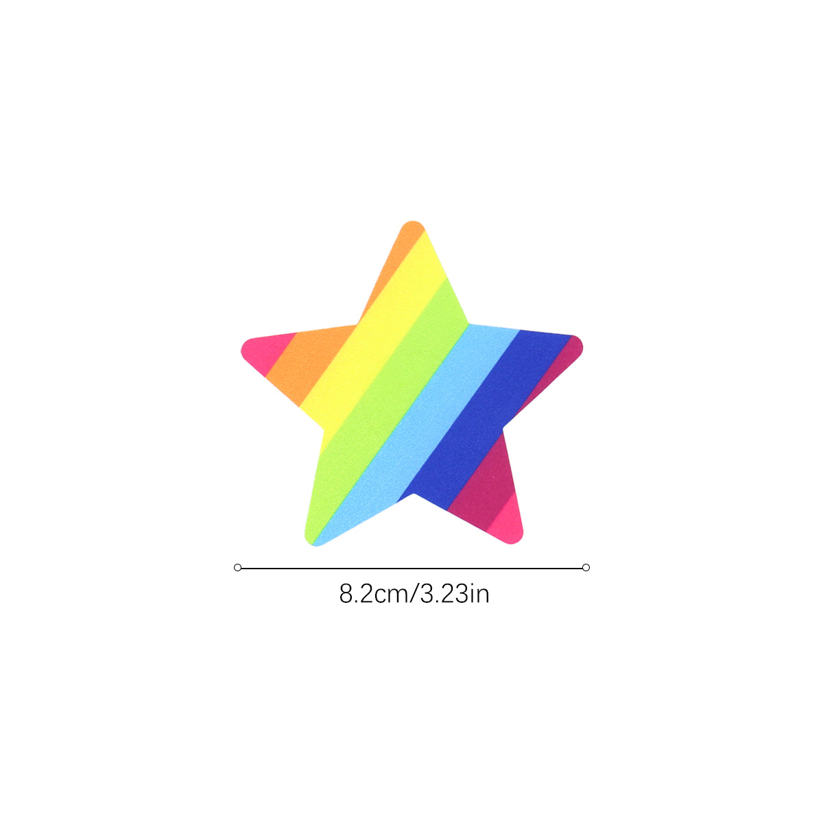 Rainbow Satin Star Pasties Seduction - Boutique Séduction