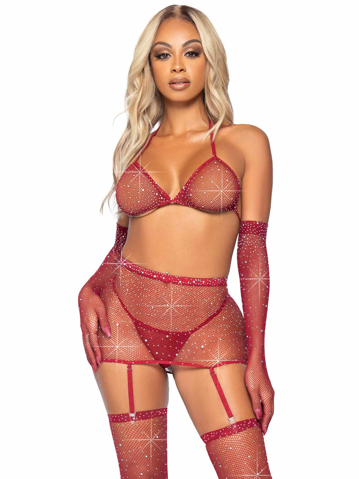 Leg Avenue - Set of 5Pc with Rhinestones - Boutique Séduction