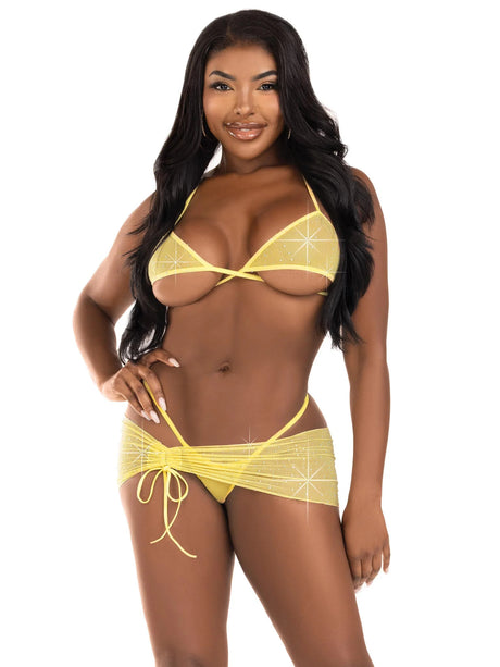 Leg Avenue - Island Vibes Sarong and Bikini Set - Boutique Séduction