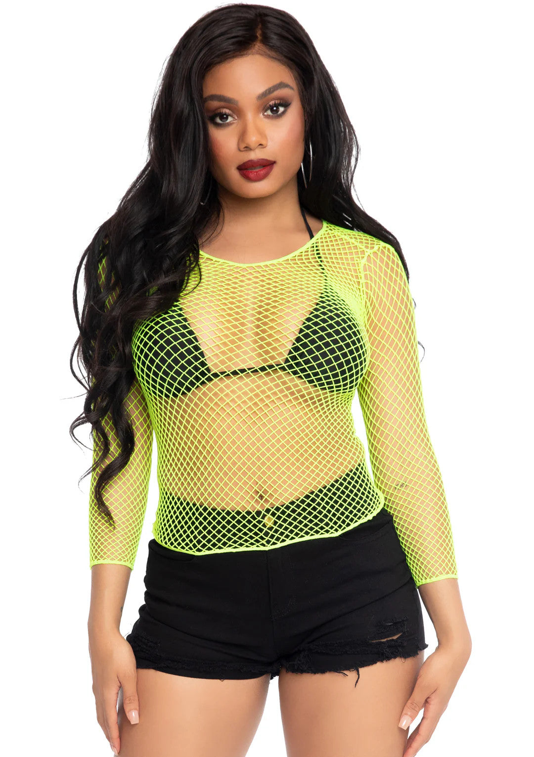 Spandex Long Sleeved Shirt Leg Avenue - Boutique Séduction