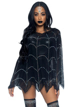 Leg Avenue - Spider Web Rhinestone Costume Poncho - Boutique Séduction