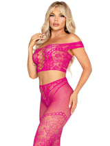 Leg Avenue - Love Me Tonight Crop Top and Leggings Set - Boutique Séduction