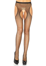 Casey Rhinestone Fishnet Suspender Pantyhose Leg Avenue - Boutique Séduction