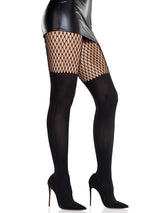 Leg Avenue - Jett Garter Illusion Tights - Boutique Séduction