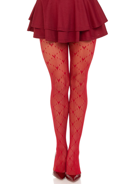 Leg Avenue - Valentina Heart Net Tights - Boutique Séduction