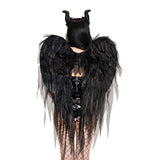 Dark Enchantress Chiffon Wings and Horn Headband